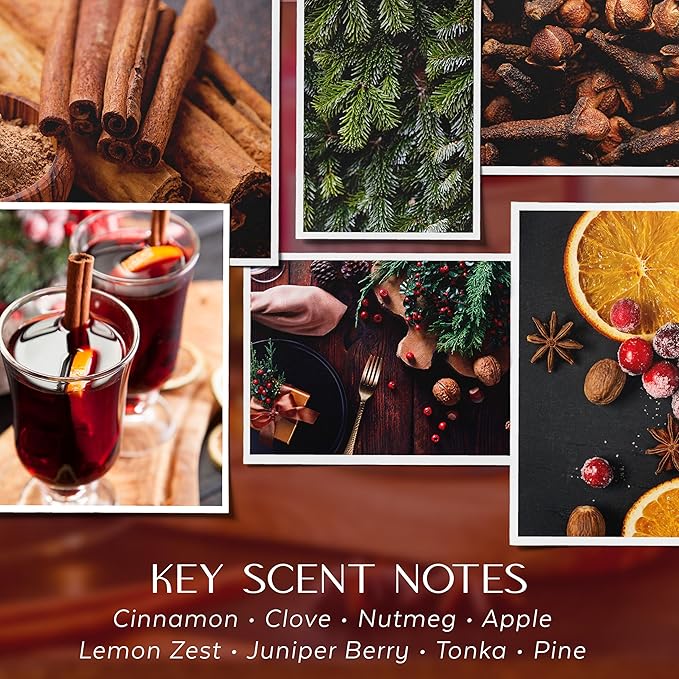 Havenwick Cinnamon Hearth Soy Blend 22-oz Large Jar Candle, Long Lasting 110-130 Hour Burn Time with Single Cotton Wick, Perfect Holiday Cinnamon Scented Candles for New Home Gift & Christmas Gift