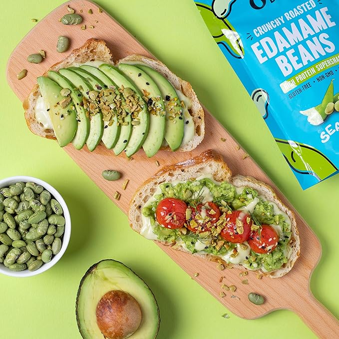 The Only Bean - Crunchy Roasted Edamame Beans (Sea Salt) - Keto Snacks (2g Net) - High Protein Healthy Snacks (14g Protein) - Low Carb, Gluten-Free Snack, Vegan Food - 4 oz (3 Pack)