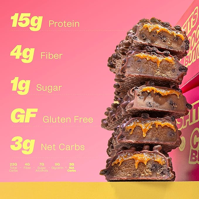 Misfits Vegan Protein Bars, Cookie Butter - Updated Recipe | Plant Based, Low Sugar & Carb, High Fiber Snacks | Pack of 12