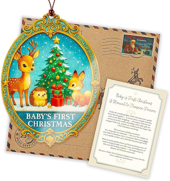 Baby’s First Christmas Ornament – Newborn Keepsake | Infant Ornament + Gift for New Parents – Baby 2025 – Christmas Ornament 2025 – Christmas Tree Funny Decorations Decoration