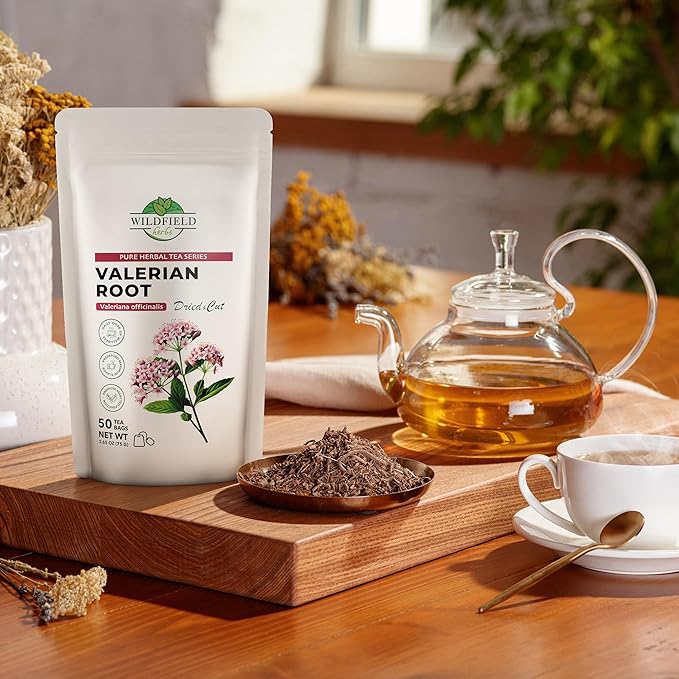 50 Bags Valerian Root Herb Valerian Root Tea Loose Leaf Herbal Tea (Rhizomata Cum Radicibus Valerianae) - 50 Count 1.5g Raíz Te De Valeriana