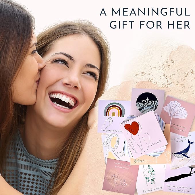 RYVE 52 Positive Affirmation Cards for Women – Mindfulness Prompts with Inspirational Quotes for Daily Motivation & Meditation – Inspirational and Daily Affirmations Cards, Inspirational Gifts