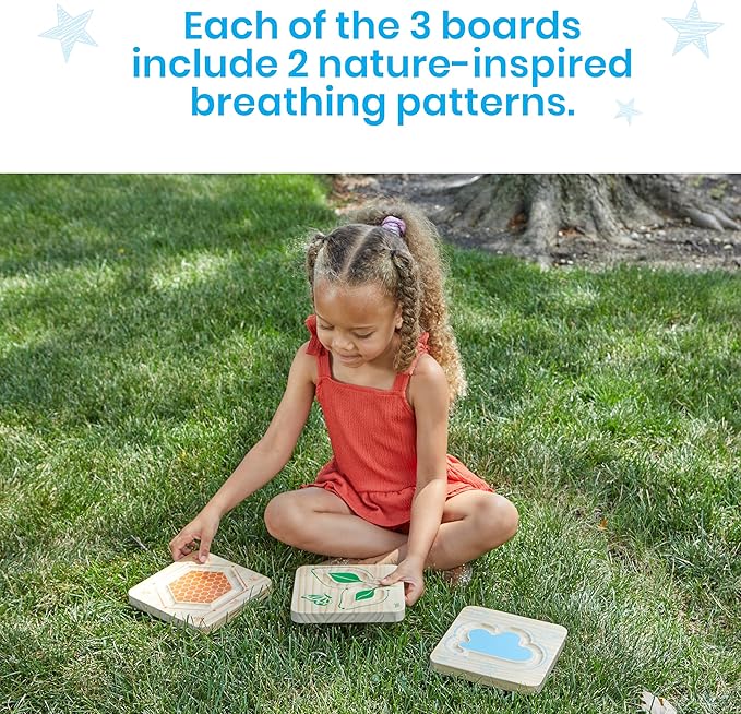 hand2mind Wooden Mindful Maze Set, Tactile Sensory Toys for Toddlers, Anxiety Relief Items, Calm Down Corner Supplies, Emotional Regulation Tools for Kids, Play Therapy Toys, Mindfulness Gifts