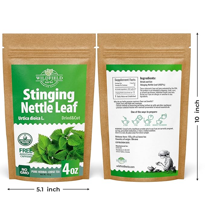 4 oz. Nettle Root Dried Stinging Herbal Tea - 113g Stinging Nettle Root Herb Tea Raíz De Ortiga