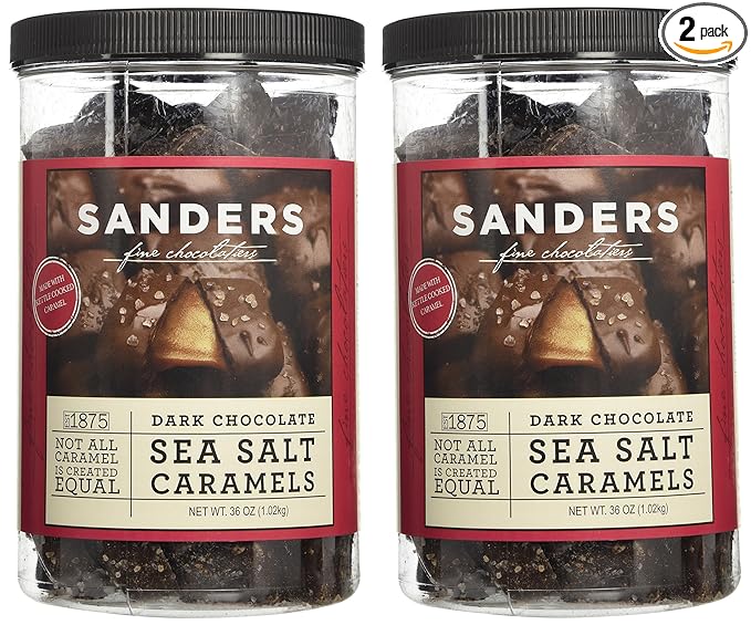 Sanders Dark Chocolate Sea Salt Caramels - 36 Oz (Value 2 Pack)