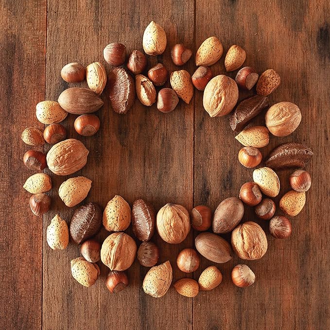 Oh! Nuts Mixed Nuts in Shell - Raw - 100% Natural - 3 lb - Jumbo-Sized Premium Shelled Nuts - Packed in New York Zip-Seal Bag for Exceptional Freshness