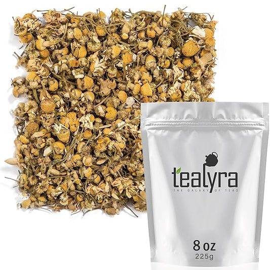 Tealyra - Egyptian Chamomile Tea - Pure Herbal Tea - Natural Bedtime Tea - Caffeine-Free - Relaxing Herbal Remedy - 225g (8-ounce)