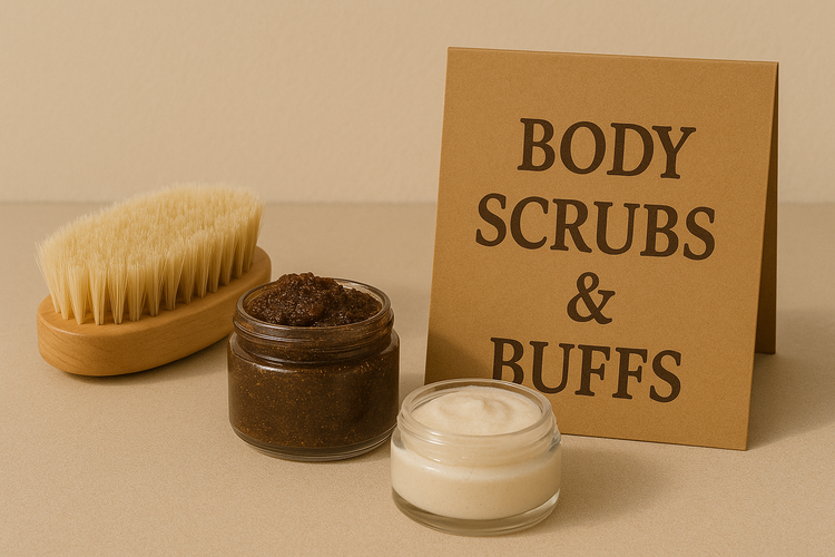 Berrion body scrubs and buffs, natural exfoliation and spa calmness