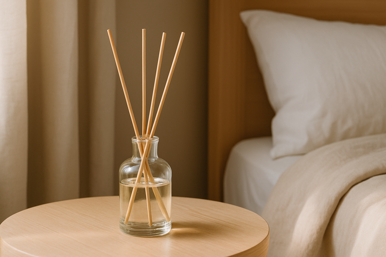 Berrion diffuser and mist blends, sunlight and greenery wellness interior