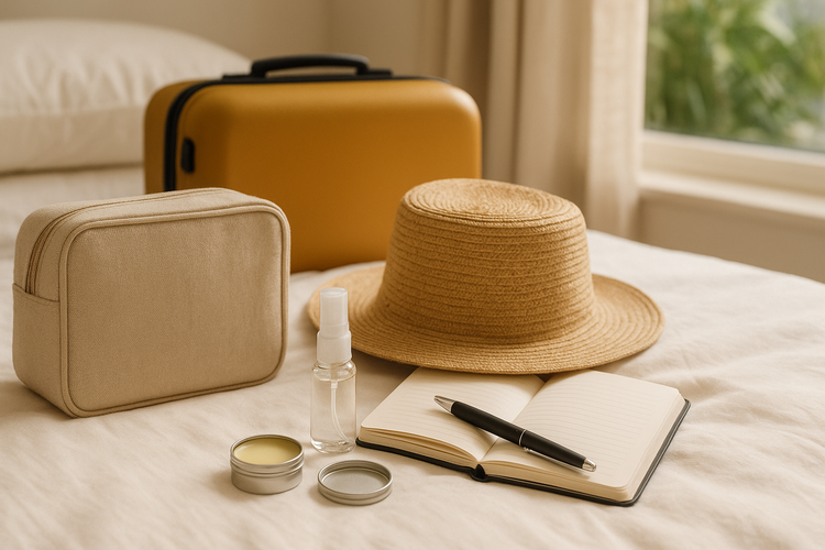 Berrion mindful travel essentials, aroma oils and calm travel mood