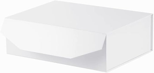1Pcs 13x9x4 Inches White Gift Boxes with Lids for Presents Magnetic gift box large Gift Box for Bridesmaid Proposal，Groomsman (Glossy White)