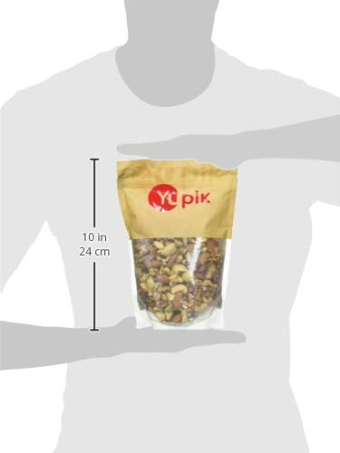 Yupik Raw Mix Nuts, 1 lb, Premium Natural Mixed Nuts with Almonds, Walnuts, Pistachios, Cashews, and Brazil Nuts, Healthy Snack,Brown, Pack of 1