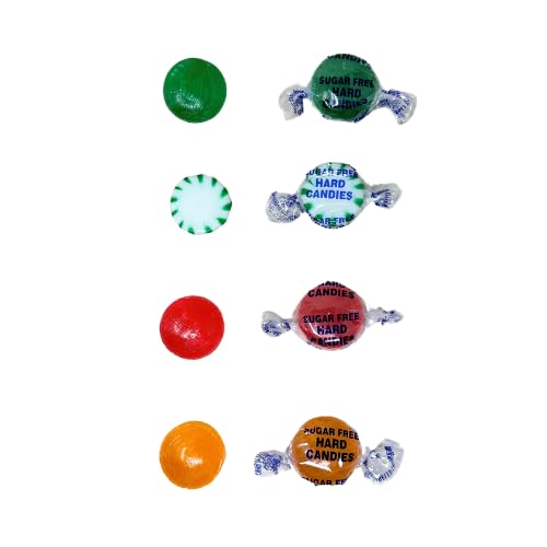 Halloween Sugar Free Assortment Hostess Deluxe Fruit Mix Hard Candies -1lb Bag Individually Wrapped Keto And Diabetic Friendly Gourmet Nostalgic Flavored Hard Candy Discs (16oz)