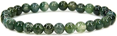 Adabele 1pc Natural Stretch Gemstone Bracelet 6mm (0.24 Inch) Bead 7" 7.5" 8 inch Healing Crystal Quartz Energy Chakra Jewelry Women Birthday Gift