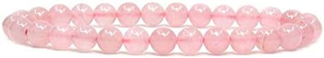 Adabele 1pc Natural Stretch Gemstone Bracelet 6mm (0.24 Inch) Bead 7" 7.5" 8 inch Healing Crystal Quartz Energy Chakra Jewelry Women Birthday Gift