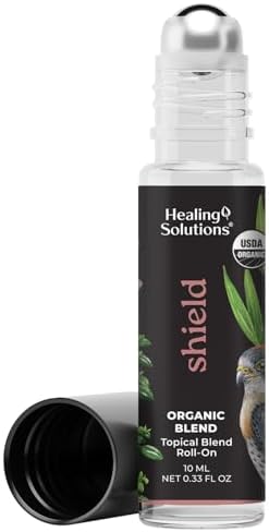Healing Solutions – Shield Blend Essential Oil, Roll on Perfume, Essential Oil Roller, Clove Oil, Travel, Aromatherapy Oils – Organic USDA Certified – 10ml