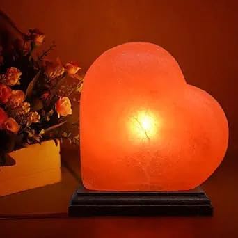 Himalayan Pink Salt Heart Lamp Comes with Dimmer Switch and a Pair of Bulbs (Heart 1) Gift Idea