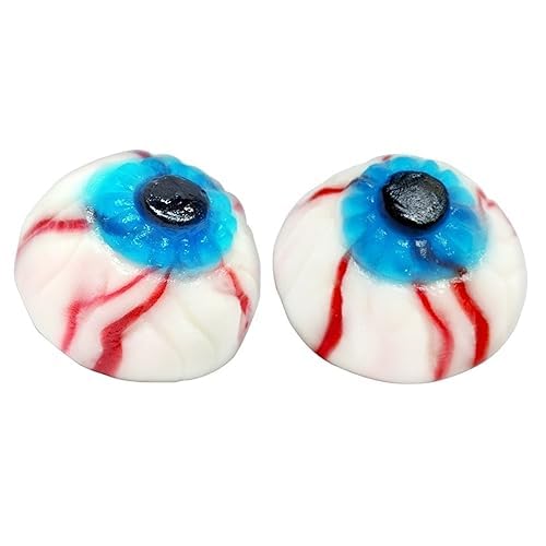 Gummy Eyeballs Candy - Edible Jelly Halloween Eye Ball Gummies Bulk, Creepy Bloodshot Zombie Gummy Eyes, by Queen City Candy Cave (2 Pound)