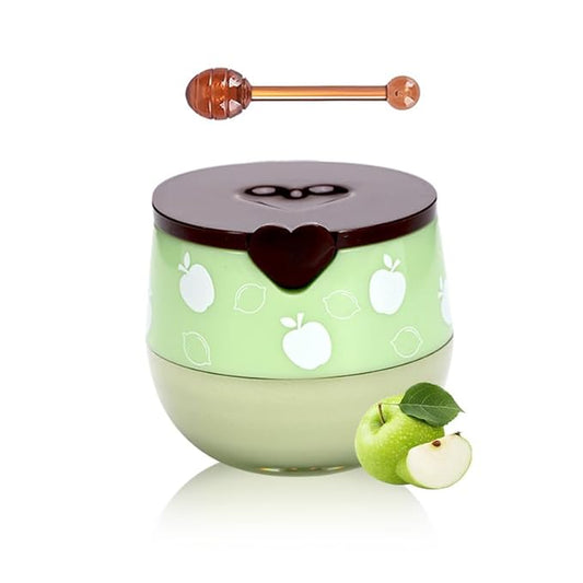 Bee Propolis Apple Lime Lip Balm - Hydrating Lip Sleeping Mask for Dry Lips | Apple Lime Extract & Propolis | Moisturizing, Exfoliating Lip Treatment in Honey Pot Design