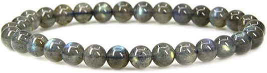 Adabele 1pc Natural Stretch Gemstone Bracelet 6mm (0.24 Inch) Bead 7" 7.5" 8 inch Healing Crystal Quartz Energy Chakra Jewelry Women Birthday Gift