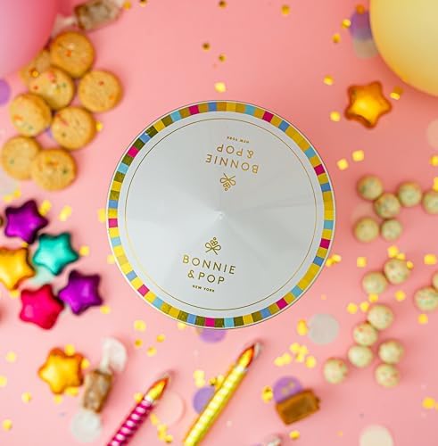 BONNIE AND POP - Birthday Gift Basket | Birthday Cookies, Sweets, Candy, Cake Flavors | Tin Spins, Plays Music Happy Birthday | Bonnie and Pop