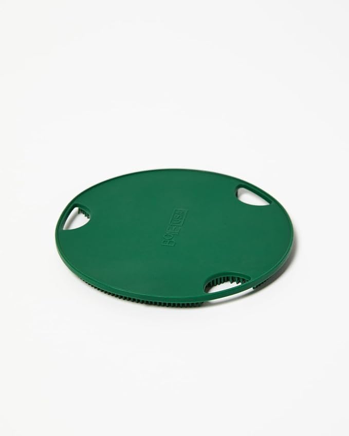 Boie USA Flat Body Scrubber - Hygienic, Exfoliating Loofah Alternative - Feels Like Silicone Scrubber Gentle on Sensitive Skin, Hypoallergenic, BPA- & Latex-Free, Made in The USA (Forest Green)