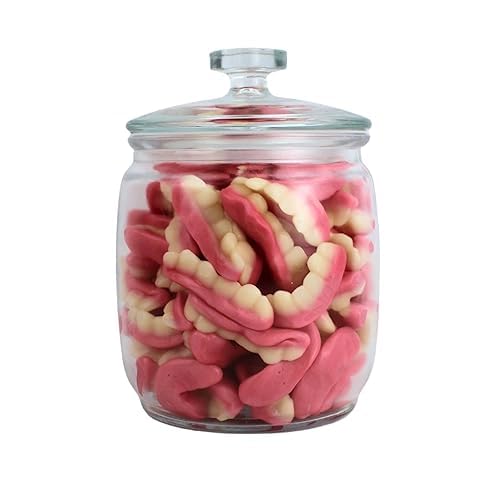 Fruity Edible Gummy Teeth - Fun Shaped Gummies - Halloween Candy Body Parts Gummy Teeth, by Queen City Candy Cave (2 Pound)