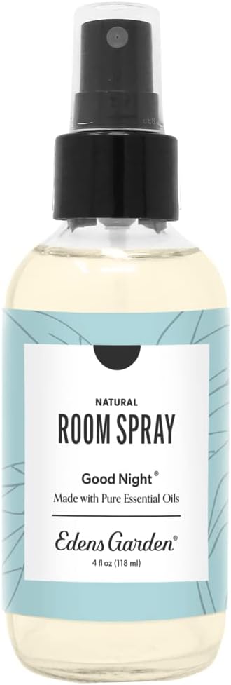 Edens Garden Good Night Natural Room & Linen Sleep Spray – 100% Pure Essential Oil Aromatherapy Mist for Sleeping & Relaxation – Non-Toxic, Long-Lasting Freshener for Bedding & Home, 4 fl oz (118 ml)