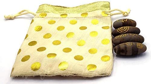 Amazing Gemstone Shiva Lingam Crystal Reiki Stones with Engraved Symbols for Usui Reiki Healing, Set of 4 Pcs (Indian Handmade Reiki Gift Set)