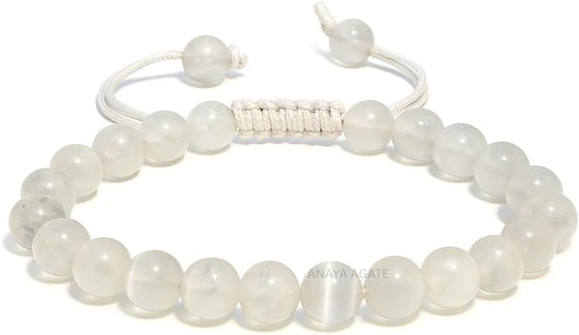 Energy Protection Crystal Handmade Adjustable Bead Bracelet Perfect for Men, Women’s Gift - Gemstone Healing Stretch Bracelet Pulsera Para Hombre Mujer Stocking Stuffer