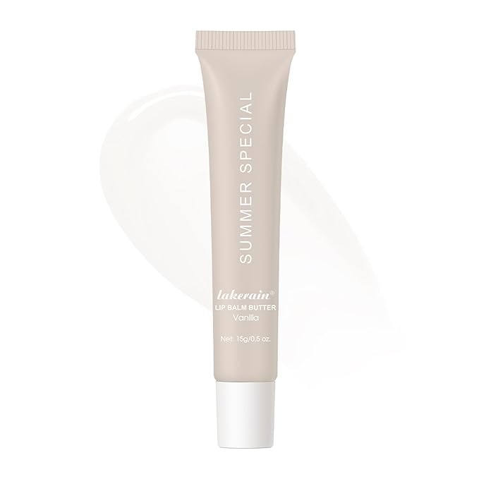 Lip Butter Balm for Hydration Shine, Mini Neutrals Lip Butter Balm Set Lip Care Prouct, Moisturizing Tinted Lip Balm Gloss Hydrating Oil for Women (#Vanilla)