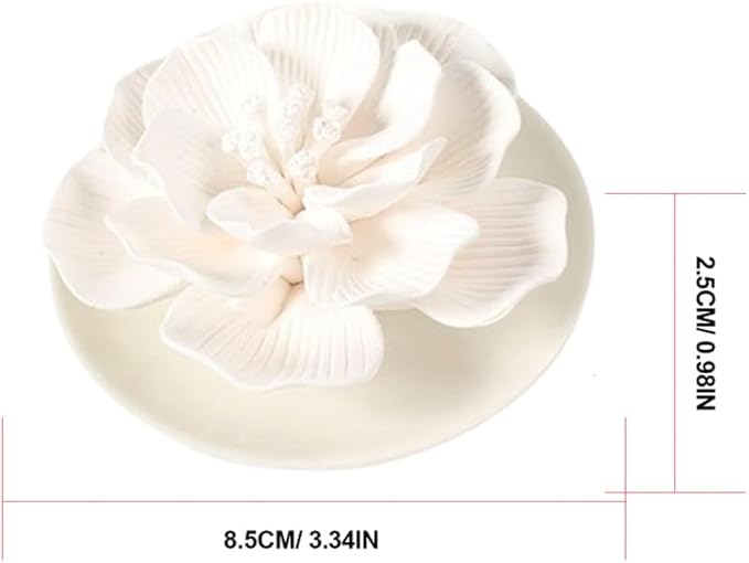 Aromatherapy Diffuser - Ceramic Mini Ddiffuser - Essential Oil Diffuser Stone - Great for Home, Office, Car - White