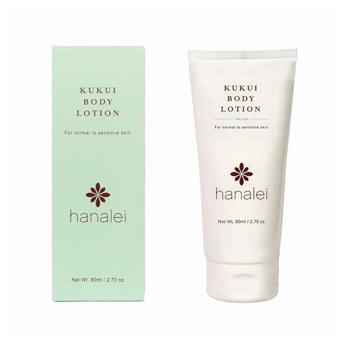 Hanalei Cruelty-Free Kukui Oil Body Lotion – Paraben-Free, Dye-Free Moisturizer with Kukui Nut Oil, Shea Butter & Jojoba for Hydrated, Soft, Nourished Skin – Travel-Friendly Size 80 ml