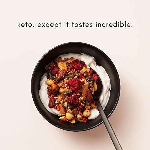 Keto Hana Raspberry Keto Granola Keto Diet Vegan Grain Free Dairy Free Plant Based No Refined Sugars Gluten Free 2g Net Carbs Breakfast Cereal - 11oz