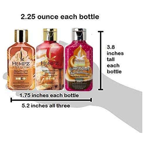 Holiday Limited Edition Mini Scents (2 Pack of 2.25 oz and Lip Balm), Pumpkin Spice & Vanilla Chai Lotion + Pumpkin Spice & Vanilla Chai Lip Balm + Apple Cider & Nutmeg Lotion | Christmas Gift