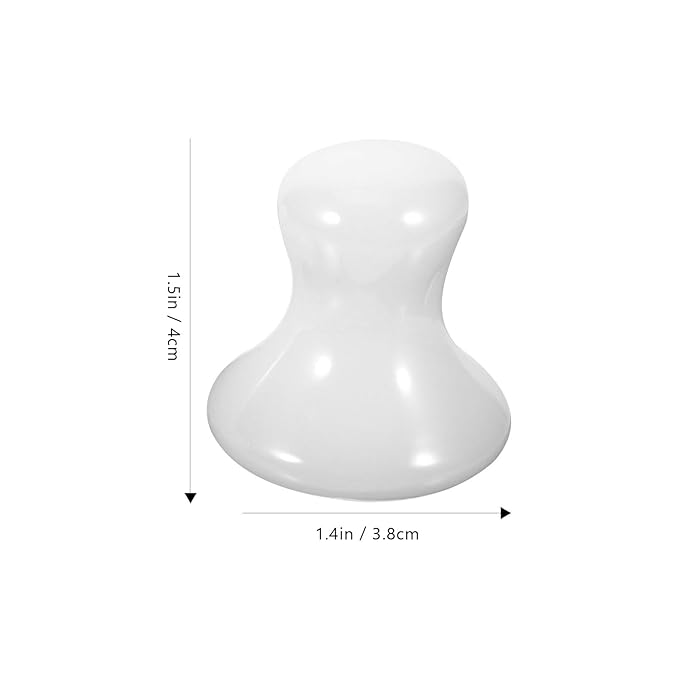 2pcs Massage Stone Scraping Stone Mushroom Guasha Board Skincare Massage Roller Jade Massage Tools Guasha Tool Face Massager Tool Rose Quartz Aventurine Jade Massage Supplies White