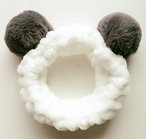 Huachi Headbands Women Washing Face Makeup Girls Baby Cute Elastic Facial Hair Bands Korean Beauty Products Spa Shower Yoga Headwrap Costume Hair Accessories, Animal Panda Ears