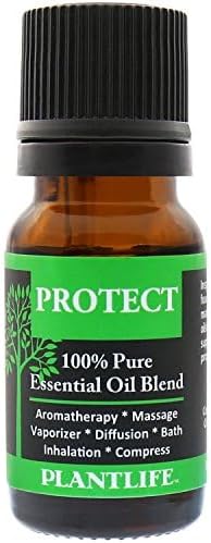 Plantlife Protect Aromatherapy Essential Oil Blend - Straight from The Plant 100% Pure Therapeutic Grade - No Additives or Fillers - Made in California 10 ml