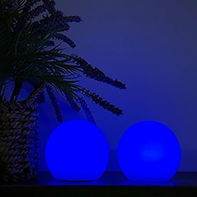 2-Pack 3-Inch Rechargeable LED Orb Lights – 16 Color Glow Spheres, 4 Modes, Waterproof Ambient Lighting Balls, Glowing Orbs for Indoor, Outdoor, Pool, Room, and Patio Decor