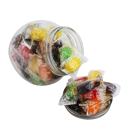 Assorted Flavored Bulk Hard Candy, Bulk Individually Wrapped Mixed Fruit and Root Beer Barrels, by Queen City Candy Cave (4 Pound)