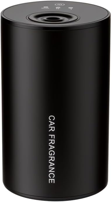 Essential Car Waterless Oil Diffuser: Wireless Rechargeable, Portable Aromatherapy Diffuser with Quiet Mist, Long Battery Life Air Freshener for Home Office Desk, Compact Black Design