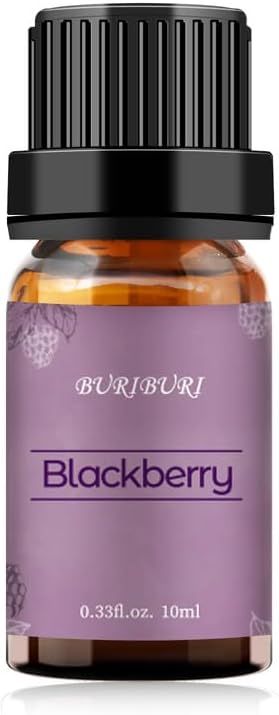 BURIBURI BlackBerry Essential Oil 10ml Premium Grade Scented Oil BlackBerry Fragrance Oil for Diffusers, Massage, Candle Making Soap Making