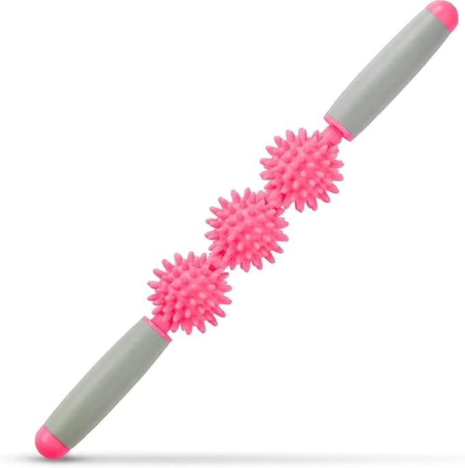 Fascia Muscle Roller, Cellulite Massager Fascia Roller for Cellulite and Sore Muscles, Neck, Leg, Back, Pressure Trigger Point Body Roller Deep Tissue Massage Stick Tools - 3 Massage Balls