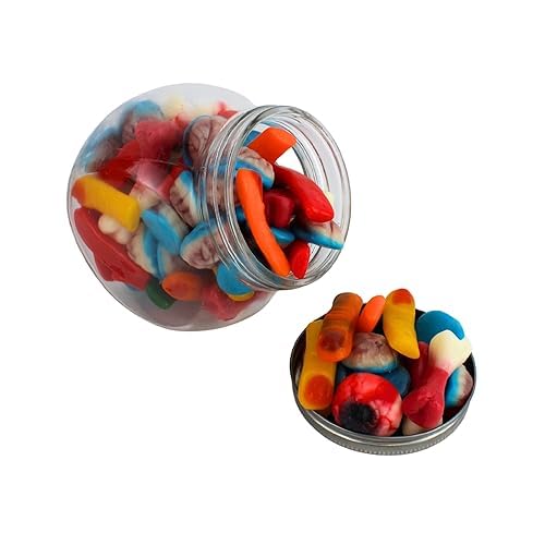 Halloween Gummies Body Parts - Gummy Candy Edible Brains, Eyeballs, Bones, and Fingers - Spooky Creepy Zombie Missing Body Parts Gummies, by Queen City Candy Cave (3 Pound)