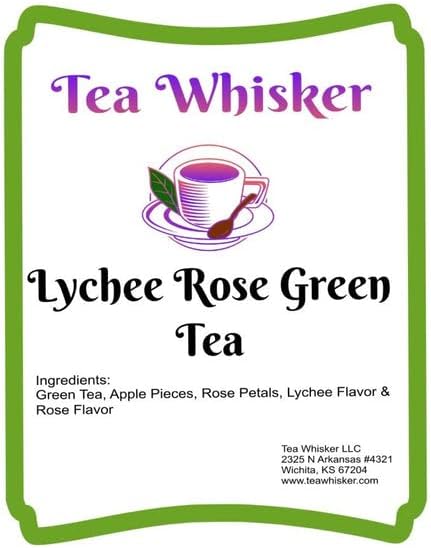 Tea Whisker Lychee Rose Loose Leaf Green Tea (4 Ounce (Pack of 1))