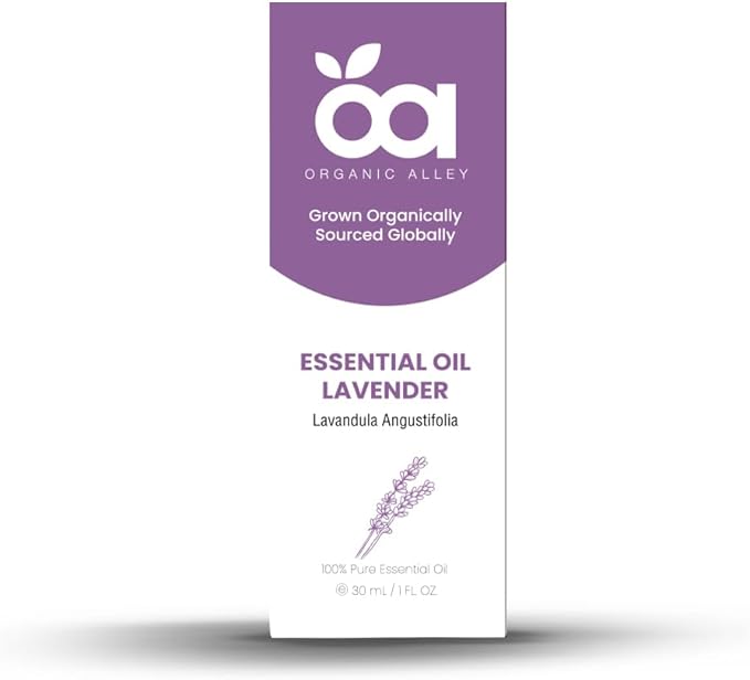 Lavender Essential Oil by Organic Alley | 100% Pure Therapeutic Grade | Natural Aromatherapy Oil | Essential Oil for Relaxation | Lavandula Angustifolia (1 Fl Oz, Lavender)