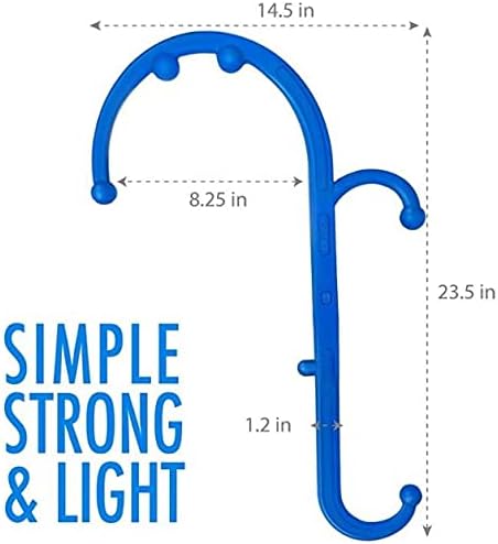 Mount Plus MP005 Back Massager Handheld Tool | Back and Neck Massager | Trigger Point Therapy Self Massage Tool | Fibromyalgia Pain Relief (2 Pack Purple)