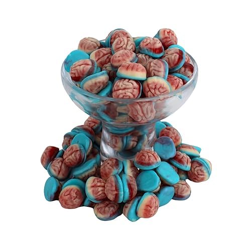 Halloween Gummy Brain Candy - Fruity Flavored Brain Gummies, by Queen City Candy Cave (2 Pound)