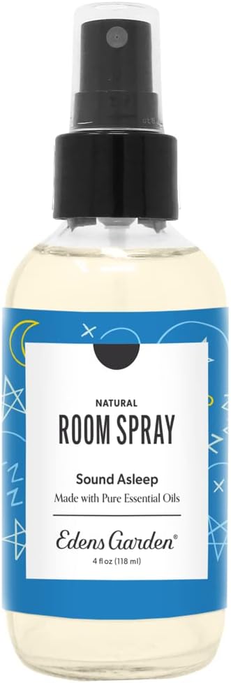 Edens Garden Sound Asleep Natural Room & Linen Spray – 100% Pure Essential Oil Aromatherapy Mist for Bedding, Pillows & Home – Non-Toxic, Freshener with Calming Lavender Aroma, 4 fl oz (118 ml)