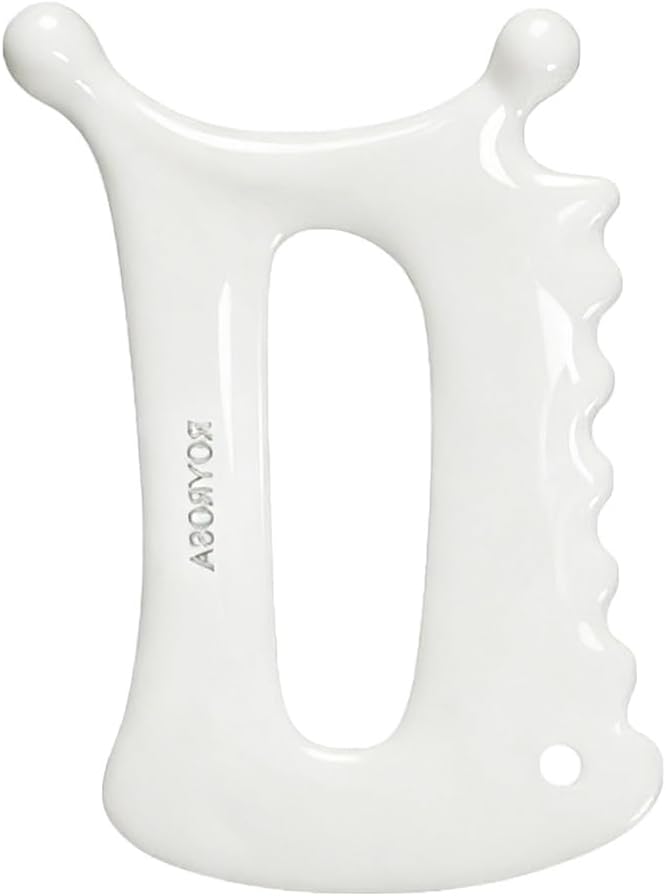 Gua Sha Facial Tools, Guasha Tool for Face - 6-in-1 Ceramic Massager for Jaw Lifting, Puffiness Relief, Facial Contouring and Relaxing Body Massage Gift